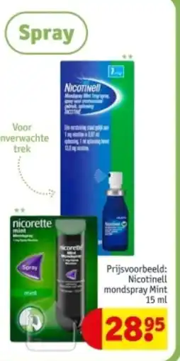 Kruidvat Nicotinell mondspray Mint aanbieding