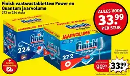 Kruidvat Finish vaatwastabletten Power en Quantum jaarvolume aanbieding