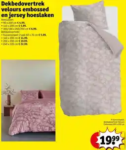 Kruidvat Dekbedovertrek velours embossed en jersey hoeslaken aanbieding
