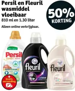 Kruidvat Persil en Fleuril wasmiddel vloeibaar aanbieding