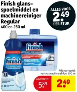 Kruidvat Finish glansspoelmiddel en machinereiniger Regular aanbieding