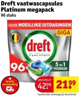 Kruidvat Dreft vaatwascapsules Platinum megapack aanbieding
