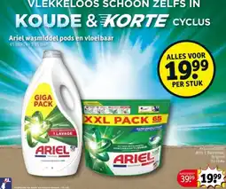 Kruidvat Ariel wasmiddel pods en vloeibaar aanbieding
