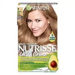 Trekpleister Garnier Nutrisse Ultra Crème 7 Natuurlijk Blond Intens Voedende Permanente Haarkleuring aanbieding
