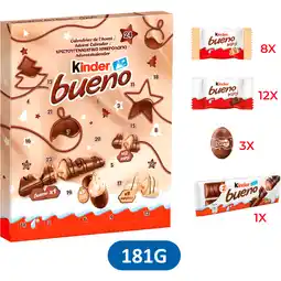 Jumbo Kinder Bueno Advent Calender 24 Stuks 181 g aanbieding