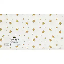 Jumbo Jumbo Tafellaken Wit Goud Ster 1 Stuk aanbieding