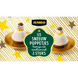 Jumbo Jumbo Roomijs Sneeuwpoppetjes met Vanillesmaak 2 Stuks aanbieding