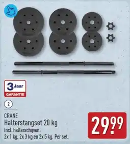 ALDI Crane Halterstangset 20 kg aanbieding