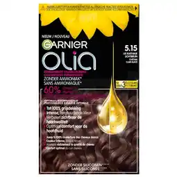 Trekpleister Garnier Olia 5.15 Ijs Kastanje Lichtbruin Permanente Haarkleuring aanbieding