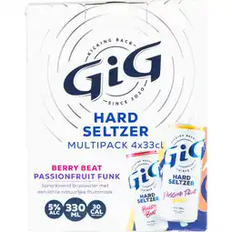 Dekamarkt GiG Hard seltzer mixpack 4x330 ml aanbieding