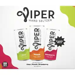 Dekamarkt Viper Hard seltzer variety 6x250ml aanbieding