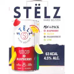 Dekamarkt Stelz Hard seltzer mixpack 4x25cl aanbieding