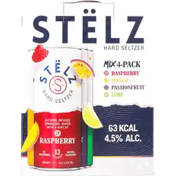 Dekamarkt Stelz Hard seltzer mixpack 4x25cl aanbieding