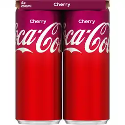 Dekamarkt Coca-Cola Regular cherry 4x25 cl aanbieding