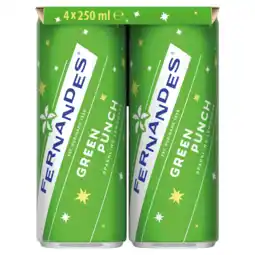 Dekamarkt Fernandes Green punch 4x25cl aanbieding