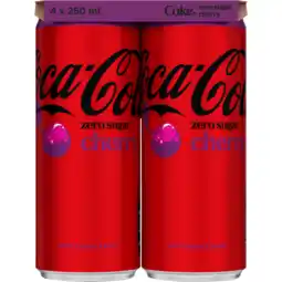 Dekamarkt Coca-Cola Zero cherry 4x25 cl aanbieding