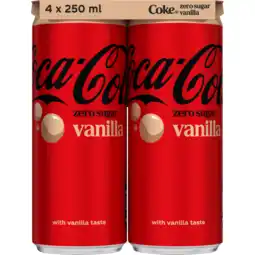 Dekamarkt Coca-Cola Zero vanilla 4x25cl aanbieding