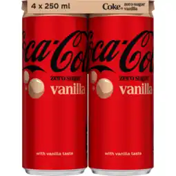 Dekamarkt Coca-Cola Zero vanilla 4x25cl aanbieding