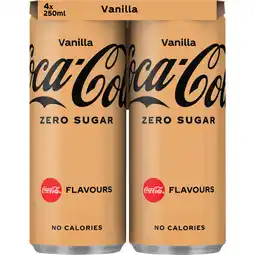 Dekamarkt Coca-Cola Zero vanilla 4x25cl aanbieding