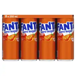 Dekamarkt Fanta Orange no sugar 8x25 cl aanbieding