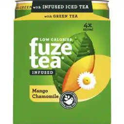 Dekamarkt Fuze tea Ice tea green mango-chamomile 4x25 cl aanbieding