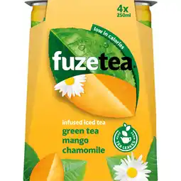 Dekamarkt Fuze tea Ice tea green mango-chamomile 4x25 cl aanbieding