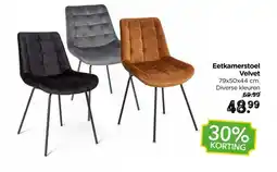 Xenos Eetka Velvet merstoel aanbieding