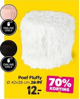 Xenos Poef Fluffy aanbieding