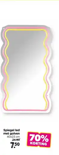 Xenos Spiegel led met golven aanbieding