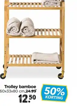 Xenos Trolley bamboe aanbieding