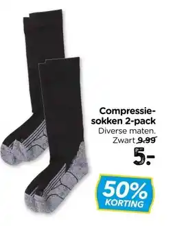 Xenos Compressie sokken 2 pack aanbieding