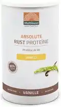 Bol.com Mattisson - Rijst Proteïne Poeder - 80% Eiwit - Vegan Eiwitpoeder - Vanille Smaak - 500 Gram aanbieding
