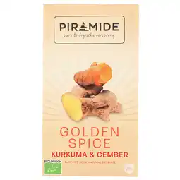 Holland & Barrett Piramide Golden Spice Kurkuma & Gember - 20 theezakjes aanbieding