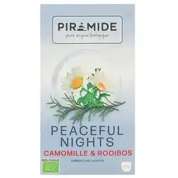 Holland & Barrett Piramide Peaceful Nights Kamille & Rooibos - 20 theezakjes aanbieding