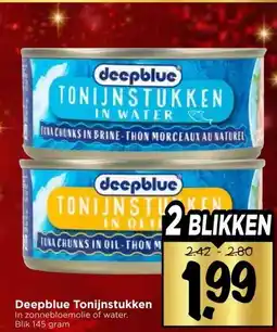 Vomar Voordeelmarkt Deepblue Tonijnstukken aanbieding