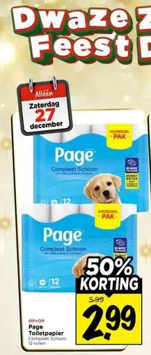 Vomar Voordeelmarkt Page Toiletpapier aanbieding
