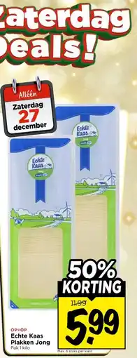 Vomar Voordeelmarkt Echte Kaas Plakken Jong aanbieding