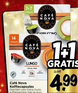 Vomar Voordeelmarkt Café Nova Koffiecapsules aanbieding