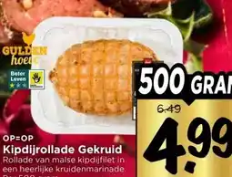 Vomar Voordeelmarkt Kipdijrollade Gekruid aanbieding