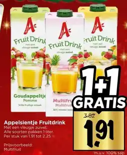 Vomar Voordeelmarkt Appelsientje Fruitdrink aanbieding