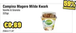Budget Food Campina Magere Milde Kwark Vanille & Granola aanbieding