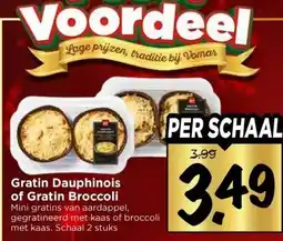 Vomar Voordeelmarkt Gratin Dauphinois of Gratin Broccoli aanbieding