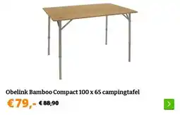 Obelink Obelink Bamboo Compact 100 x 65 campingtafel aanbieding