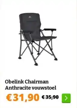 Obelink Obelink chairman anthracite vouwstoel aanbieding