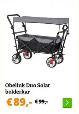 Obelink Obelink duo solar bolderkar aanbieding