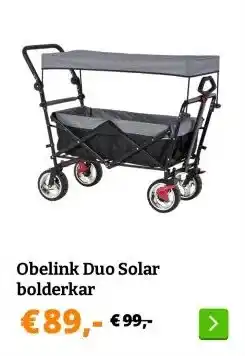Obelink Obelink Duo Solar bolderkar aanbieding