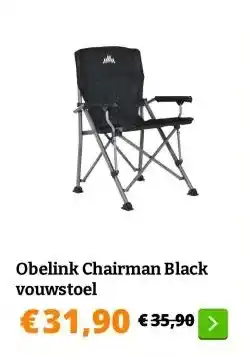 Obelink Obelink Chairman Black vouwstoel aanbieding