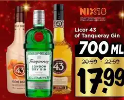 Vomar Voordeelmarkt Licor 43 of Tanqueray Gin aanbieding
