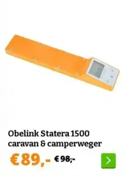 Obelink Obelink Statera 1500 caravan & camperweger aanbieding