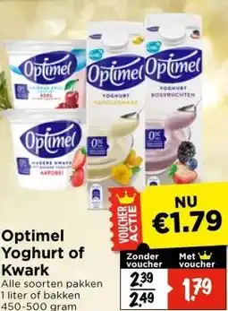 Vomar Voordeelmarkt Optimel Yoghurt of Kwark aanbieding